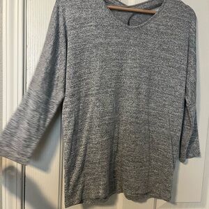Market & Spruce Heathered Gray Dolman Knit top